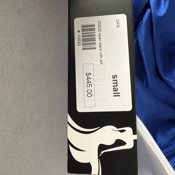 Small Royal Blue Satin Prom Dress - Picture 3 of 3